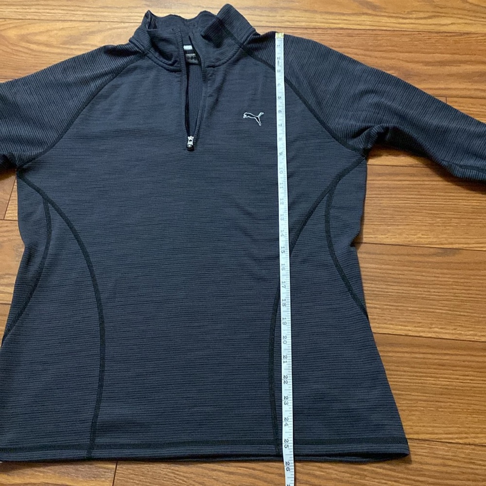 Puma Golf women’s gamer 1/4 zip up monk neck, long sleeve blouse gray sz L - Picture 13 of 14